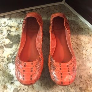 Orange Tory Burch Flats 🦀